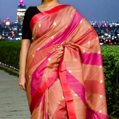 Tussar Silk Saree - Deshi Besh