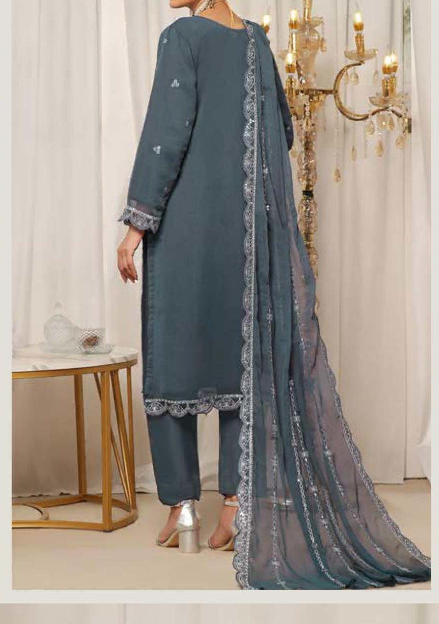 Bin Hameed Tania Luxury Embroidered Chiffon Dress