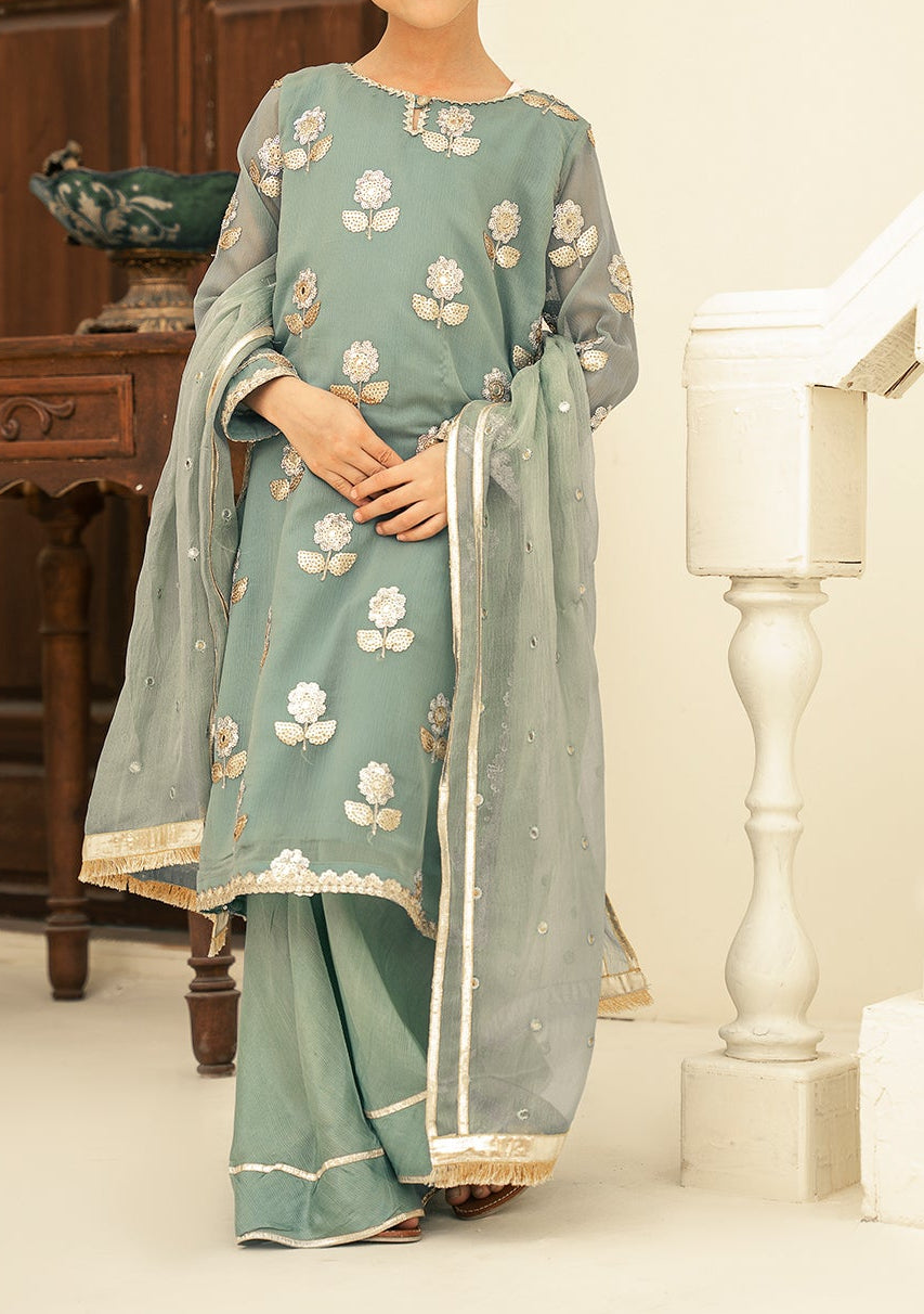 Girl's Ready Made Embroidered Palazzo Suit