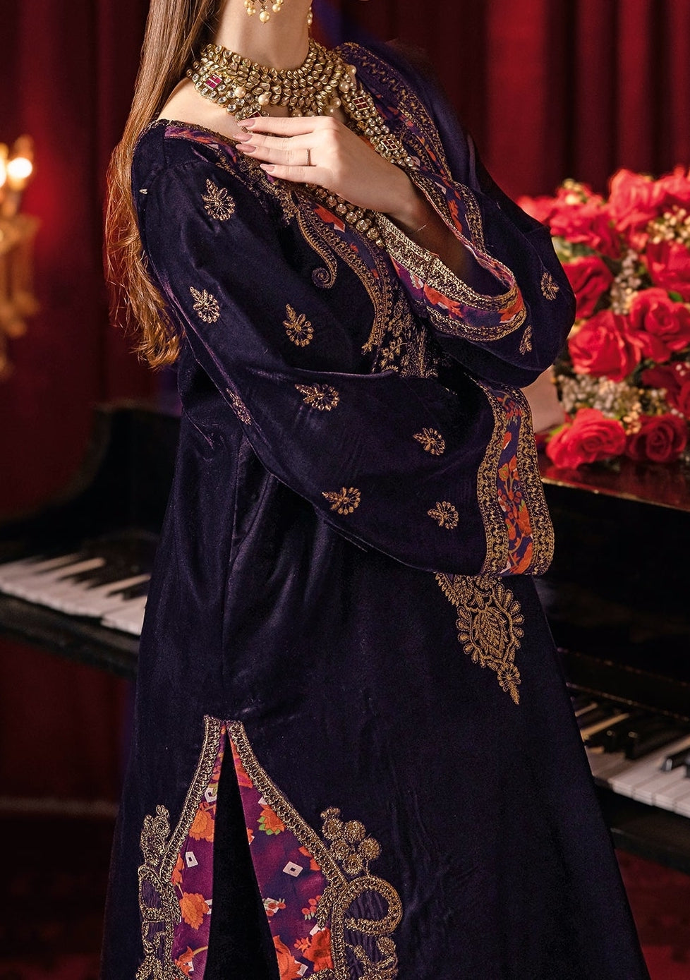 Charizma Embroidered Pakistani Premium Velvet Dress