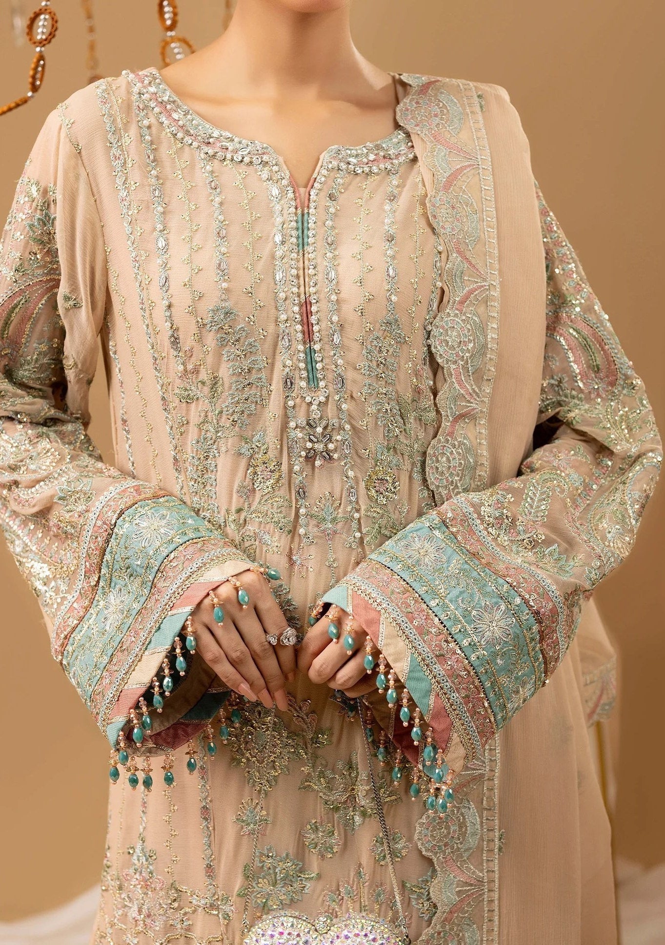 Adan's Libas Pakistani Luxury Chiffon Dress - db30049