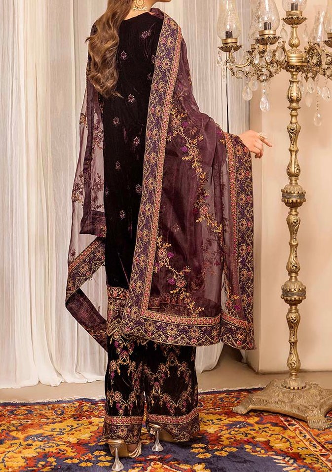 Adan's Libas Pakistani Velvet Luxury Dress - db27621