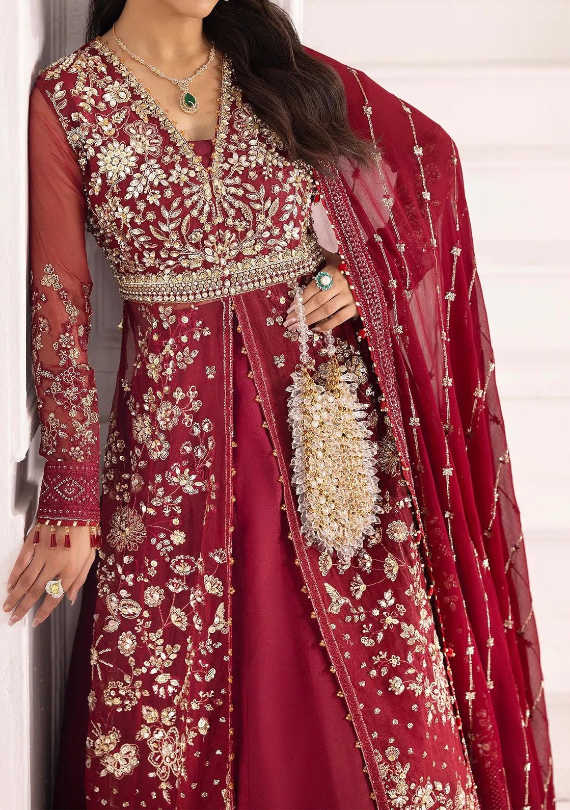 Adan's Libas Perfume Pakistani Luxury Organza Dress - db30299