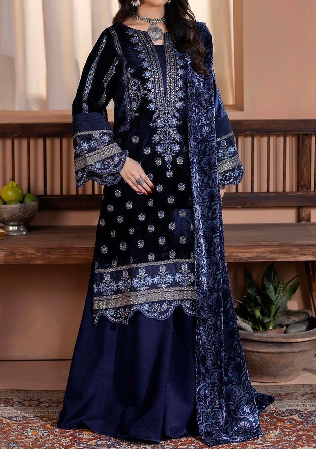 Adan's Libas Plachi Pakistani Velvet Dress - db27737