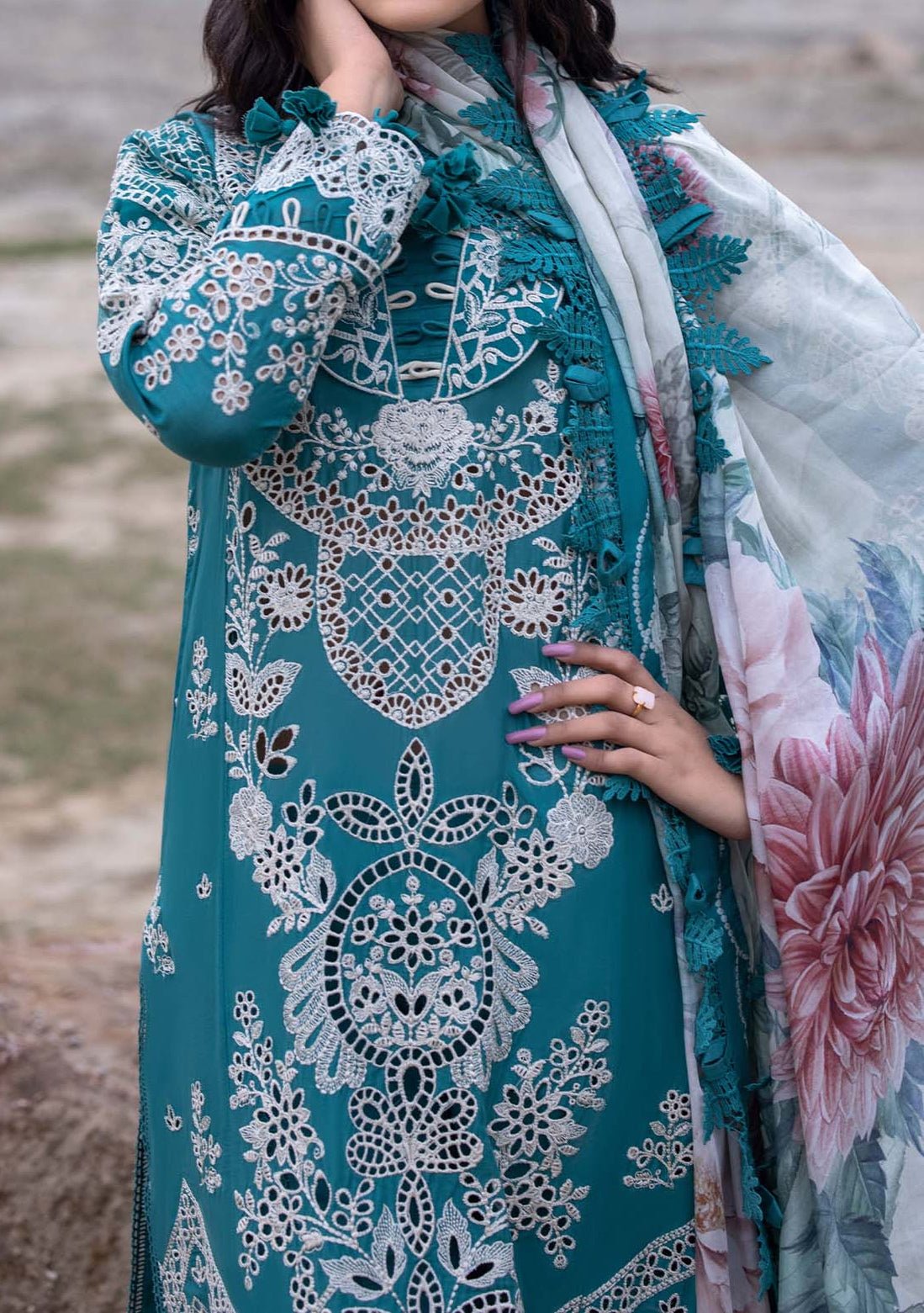 Adan's Libas Queen's Diary Pakistani Lawn Dress - db26058