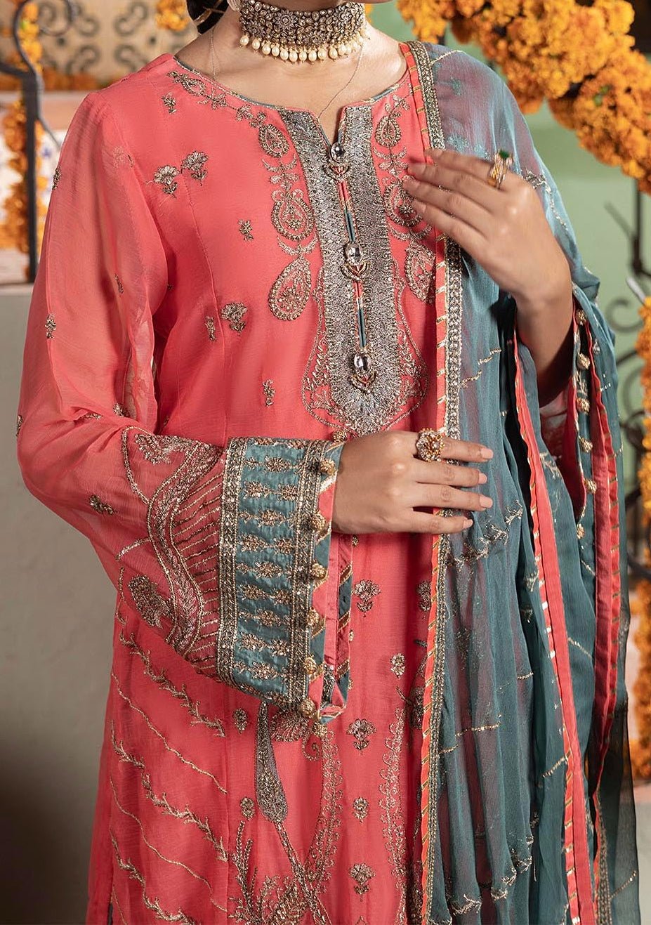 Adan's Libas Rang E Mehfil Pakistani Palazzo Suit - db27724