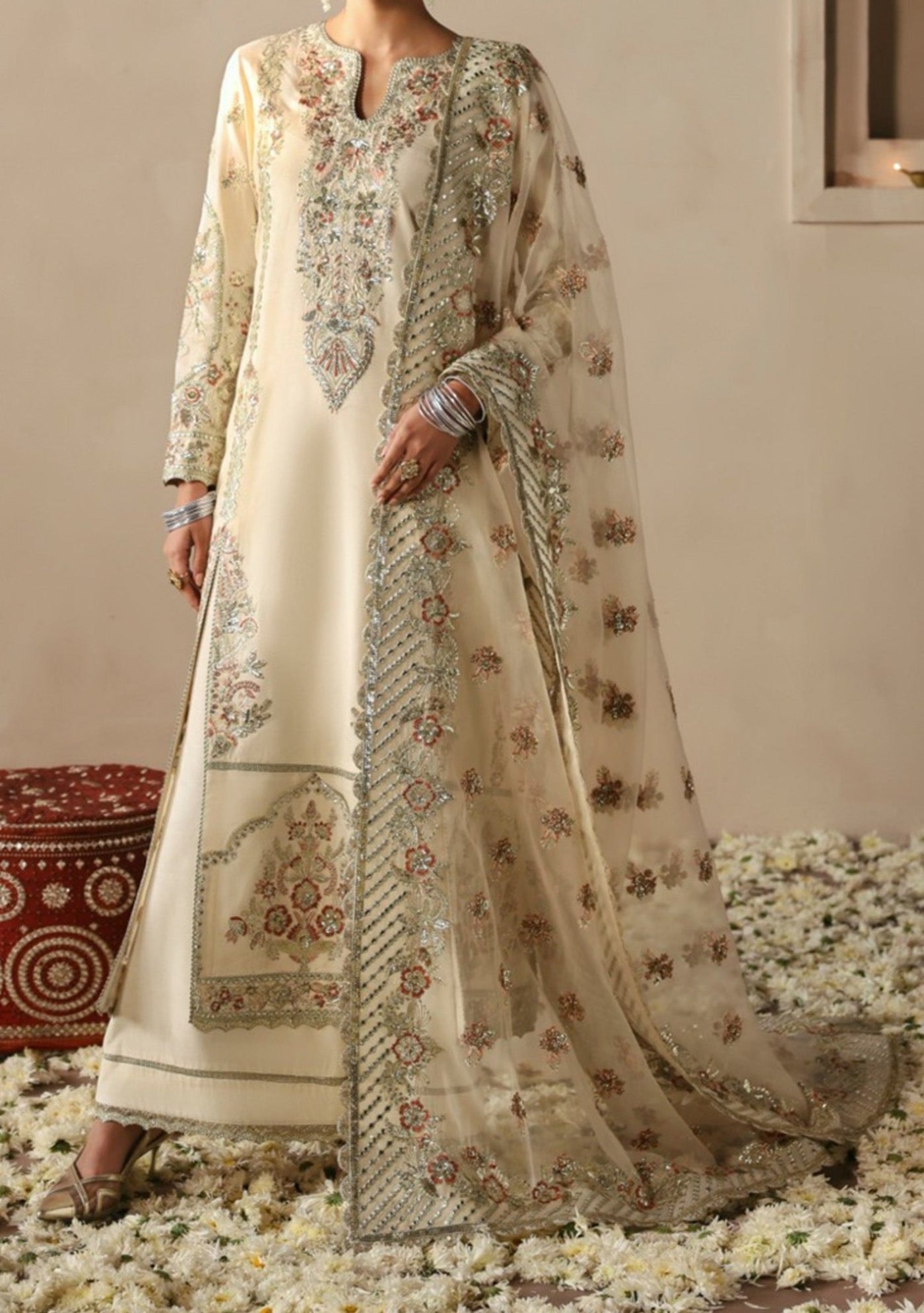 Afrozeh Divani Pakistani Luxury Dress - db27946