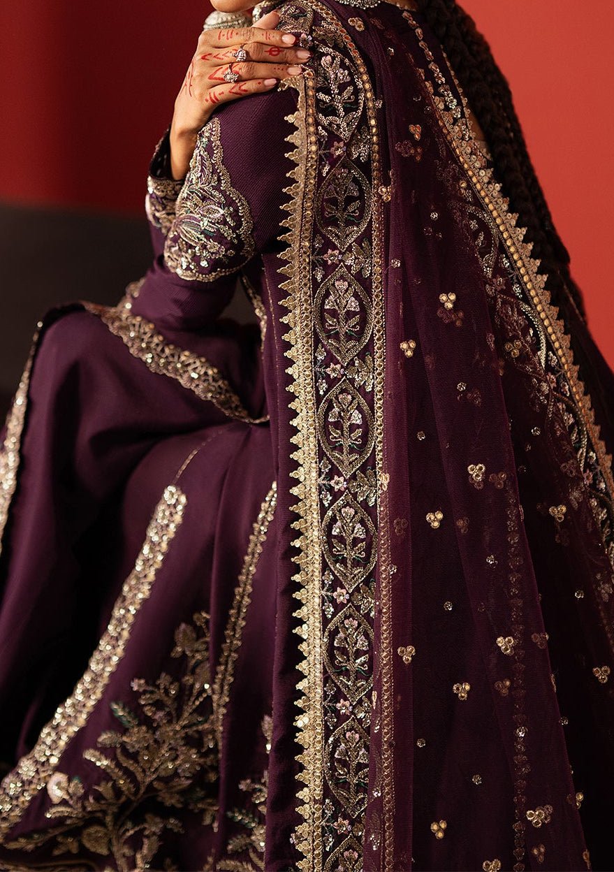 Afrozeh Divani Pakistani Luxury Silk Dress - db30398