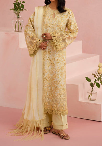 Afrozeh Floral Charm Pakistani Luxury Lawn Dress - db28143