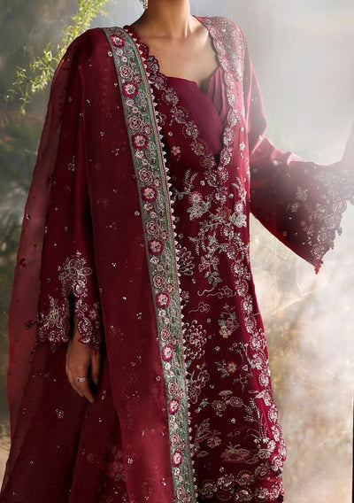 Afrozeh La Fuchsia Pakistani Luxury Dress - db29923