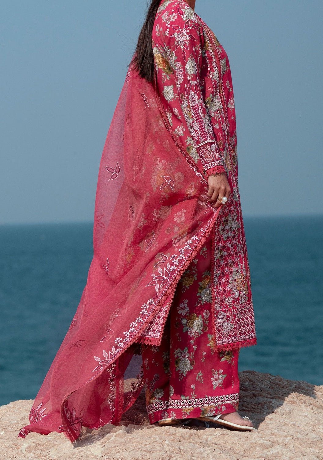 Afrozeh Summer Together Pakistani Lawn Dress - db28326