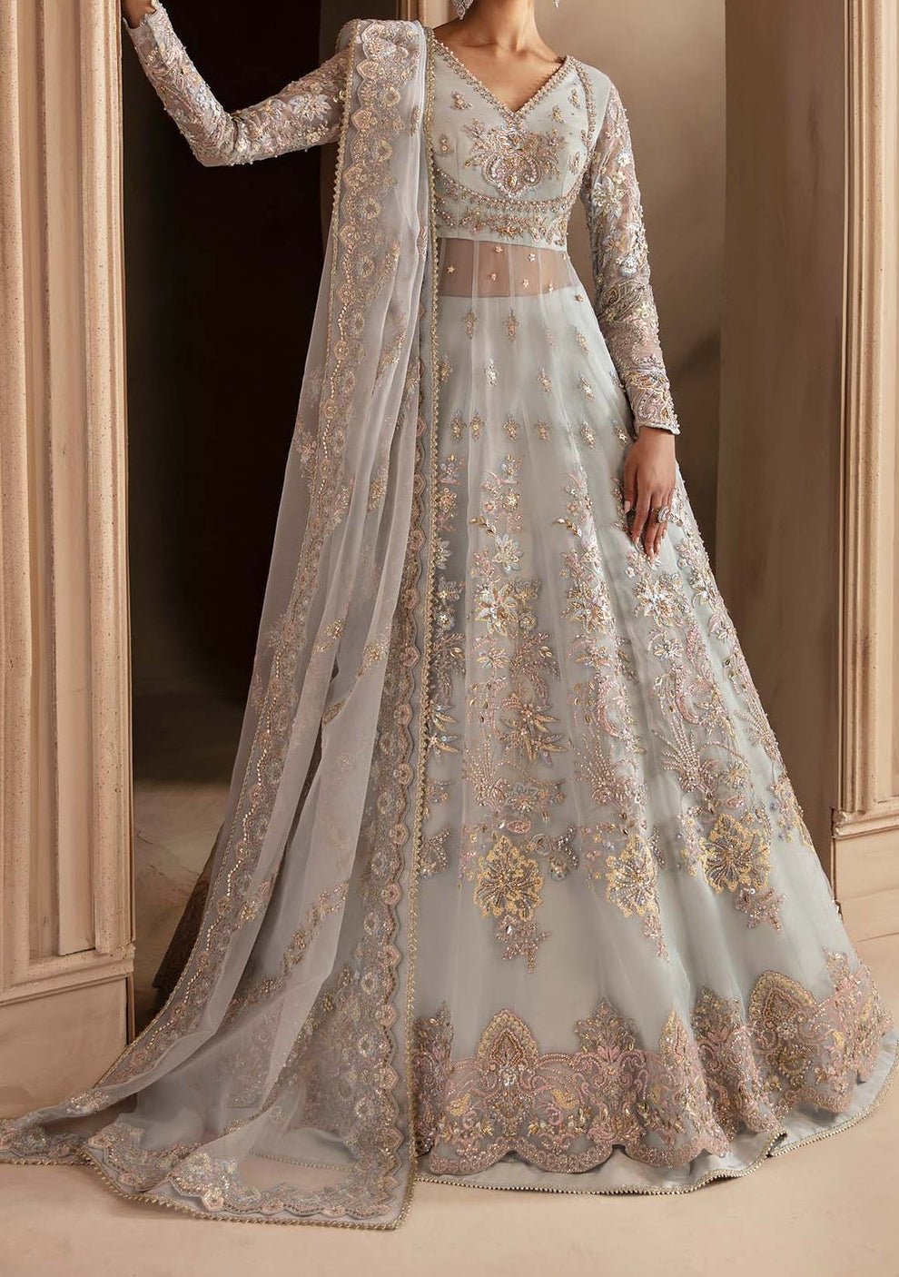 Akbar Aslam Ophelia Pakistani Luxury Lehenga Suit - db27363