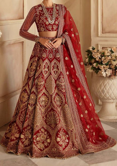 Akbar Aslam Rosier Pakistani Organza Lehenga Choli