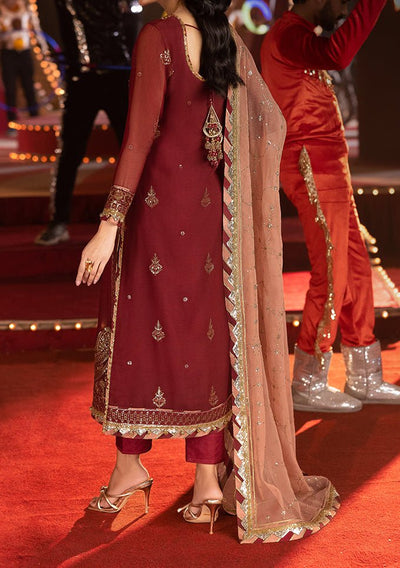 Asim Jofa Luxury Festive Embroidered Chiffon Dress - db28854