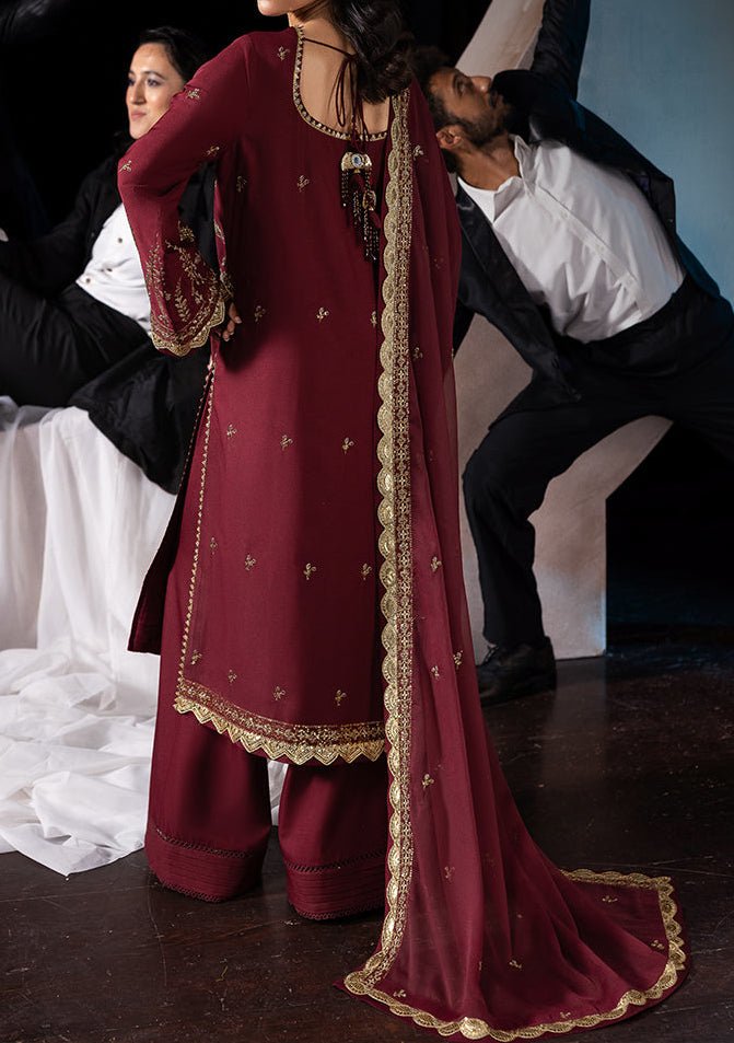 Asim Jofa Luxury Festive Embroidered Silk Dress - db28852