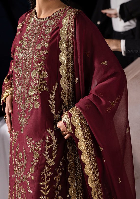 Asim Jofa Luxury Festive Embroidered Silk Dress - db28852