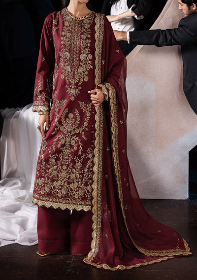Asim Jofa Luxury Festive Embroidered Silk Dress - db28852