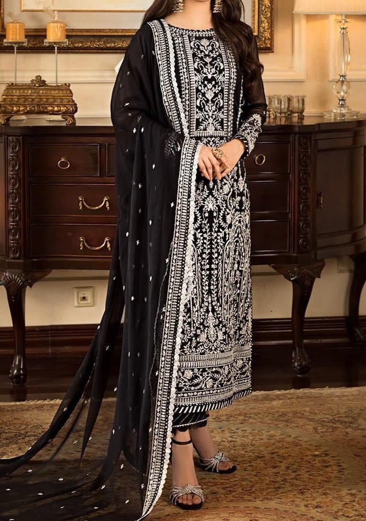 Asim Jofa Replica Embroidered Chiffon Dress - db25272