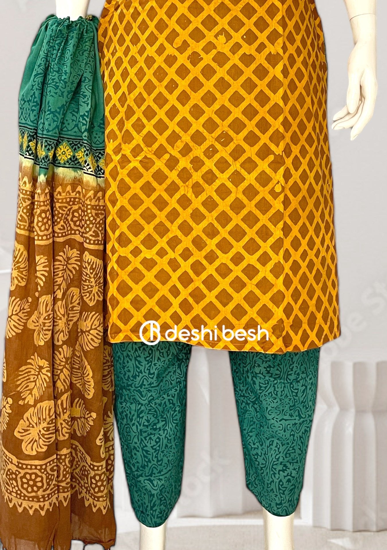 Batik Printed Everyday Use Cotton Salwar Suit - db26420