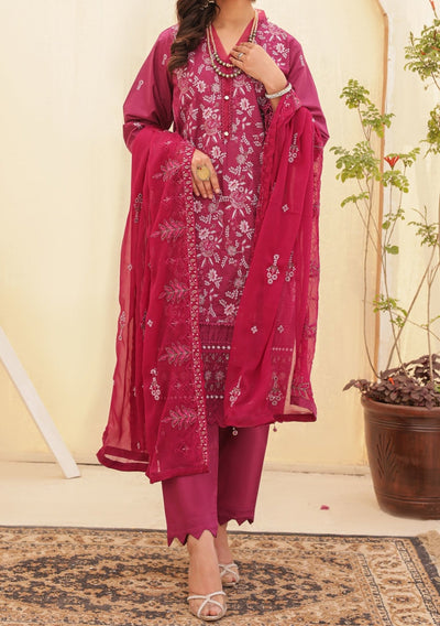 Bella Ready Made Pakistani Heavy Embroidered Lawn Dress - db25853