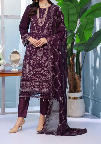 Bin Hameed Arshama Luxury Embroidered Chiffon Dress - db30446