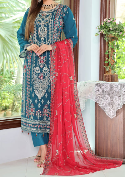 Bin Hameed Arzu Heavy Embroidered Chiffon Dress - db26086