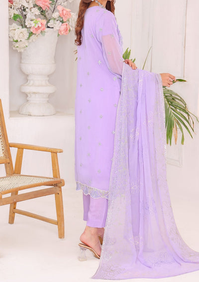 Bin Hameed Fabiha Heavy Embroidered Chiffon Dress - db25811