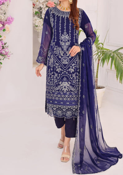 Bin Hameed Fabiha Heavy Embroidered Chiffon Dress - db25809