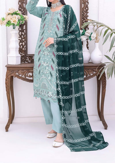 Bin Hameed Horain Luxury Embroidered Chiffon Dress - db29561