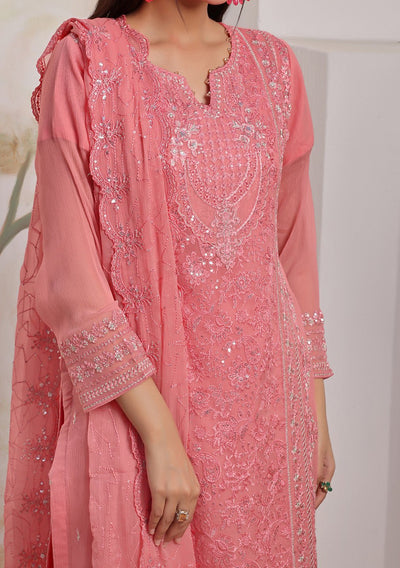 Bin Hameed Kushboo Heavy Embroidered Chiffon Dress - db25746