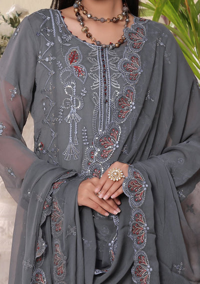 Bin Hameed Kushboo Heavy Embroidered Chiffon Dress - db25755