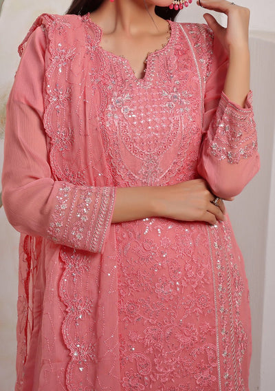 Bin Hameed Kushboo Heavy Embroidered Chiffon Dress - db25746