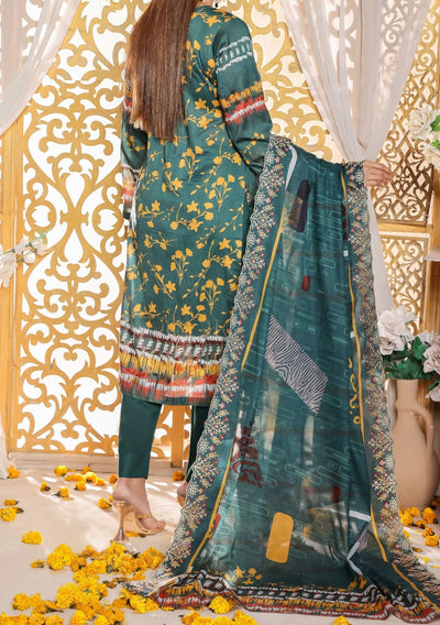 Bin Hameed Mahrukh Embroidered Printed Lawn Dress - db26158