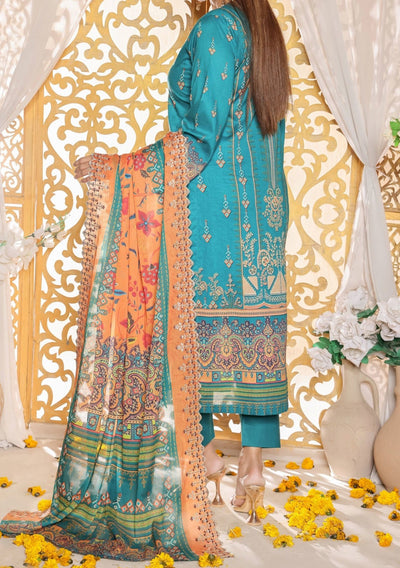 Bin Hameed Mahrukh Embroidered Printed Lawn Dress - db26156