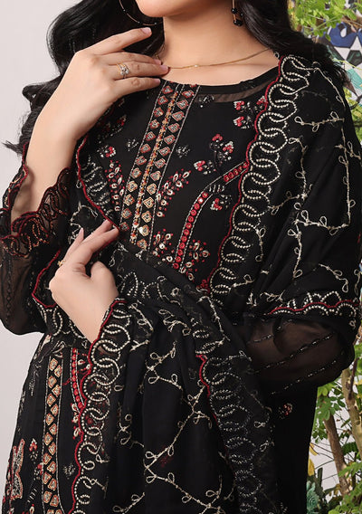 Bin Hameed Middhat Heavy Embroidered Chiffon Dress - db25884