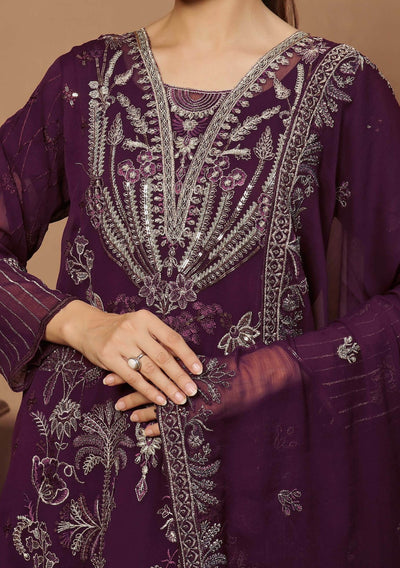 Bin Hameed Nashwa Luxury Embroidered Chiffon Dress - db27832