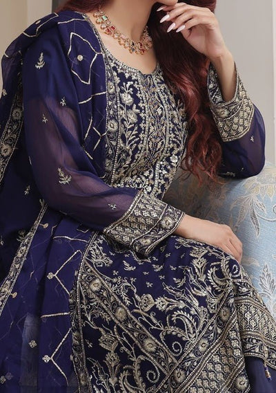 Bin Hameed Nisha Luxury Embroidered Chiffon Dress - db28018