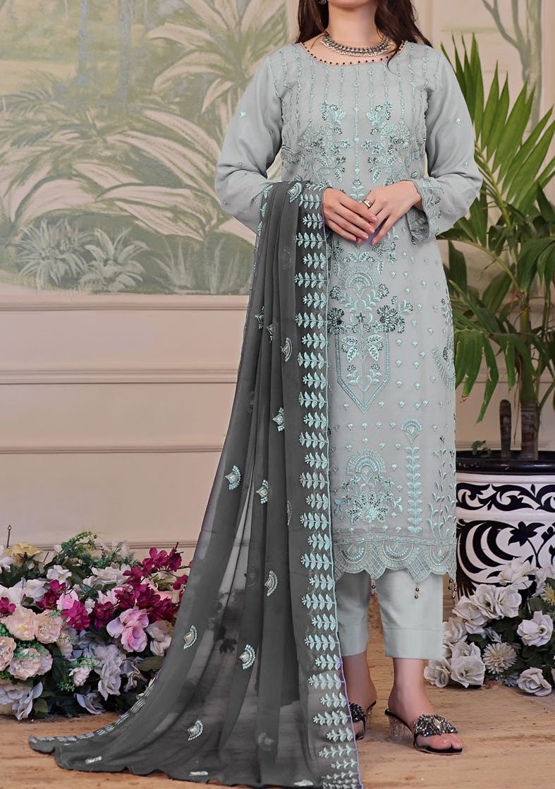 Bin Hameed Nura Luxury Embroidered Chiffon Dress - db28201