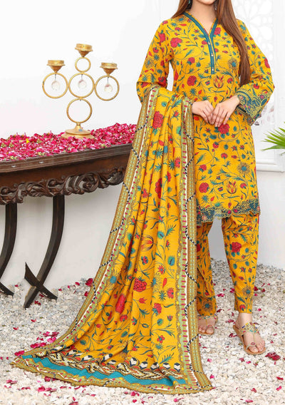 Bin Hameed Rachana Embroidered Khaddar Dress - db27821