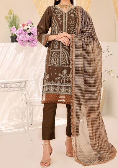 Bin Hameed Rang E Haya Heavy Embroidered Khaddi Net Dress - db25742