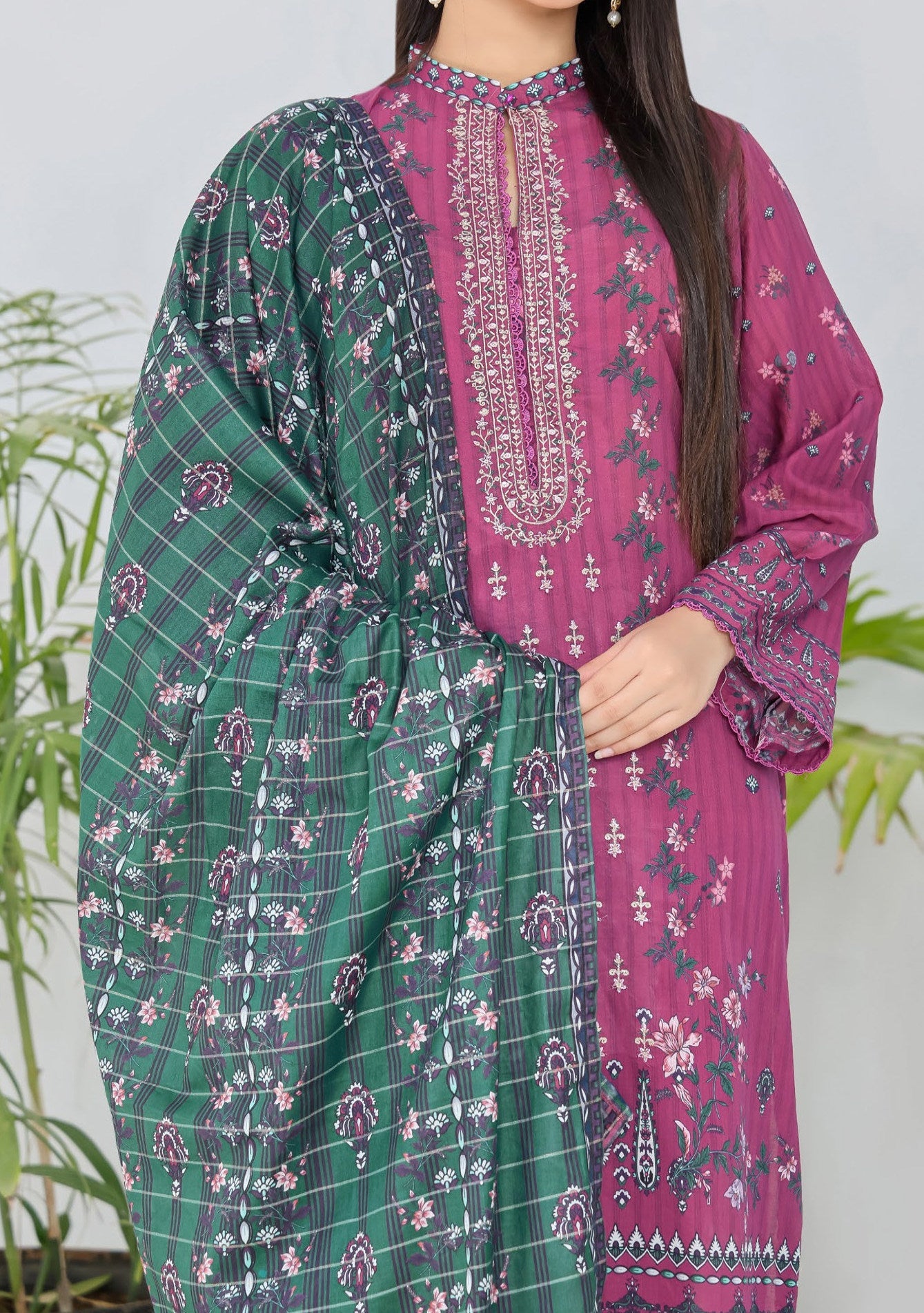 Bin Hameed Rozina Embroidered Printed Lawn Dress - db26196