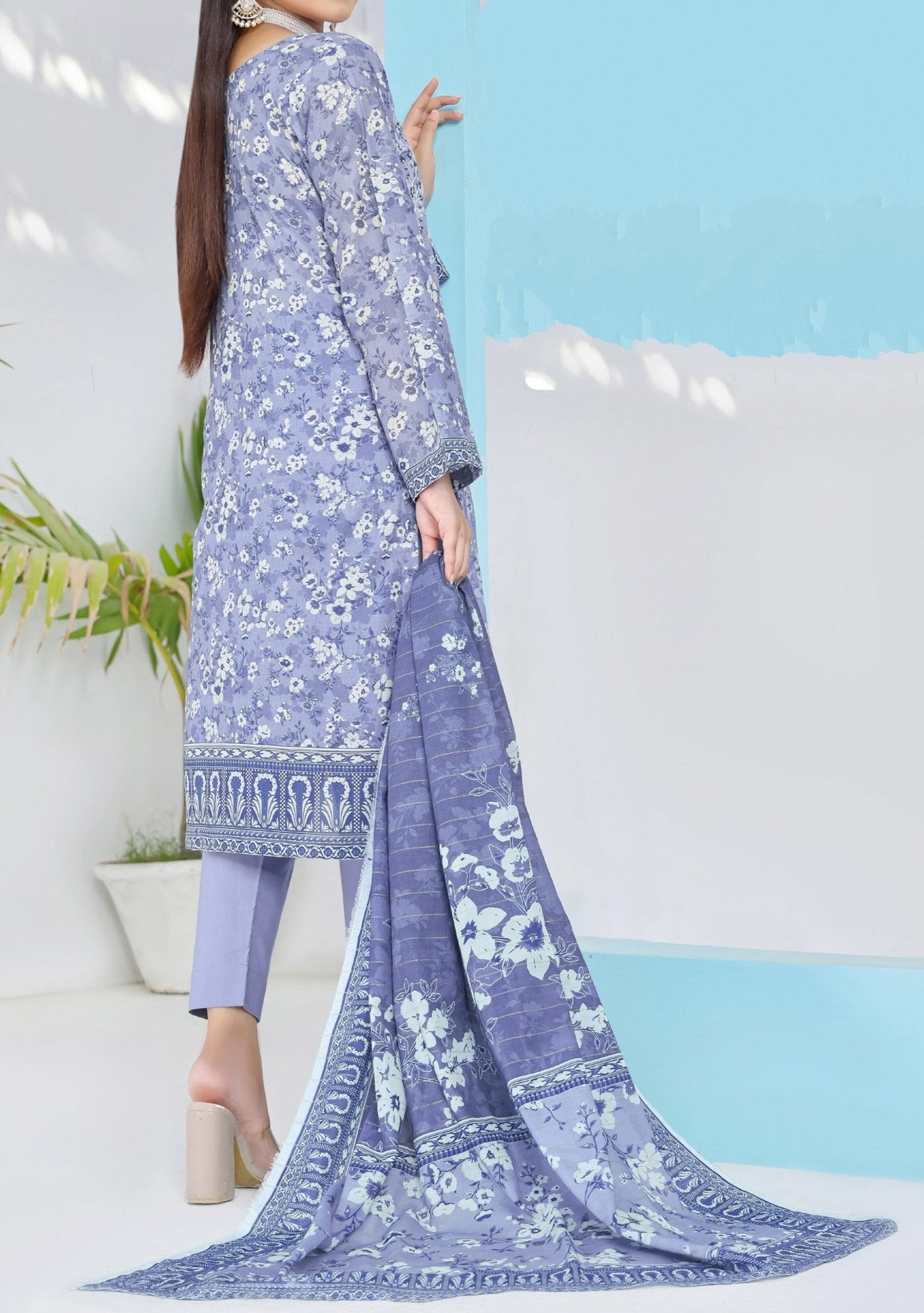 Bin Hameed Rozina Embroidered Printed Lawn Dress - db26198