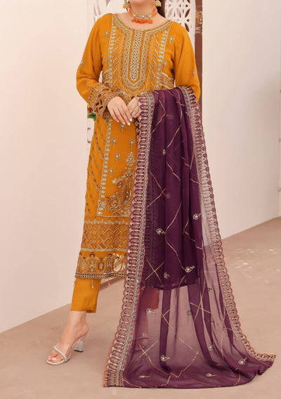 Bin Hameed Rubab Luxury Embroidered Chiffon Dress - db27851