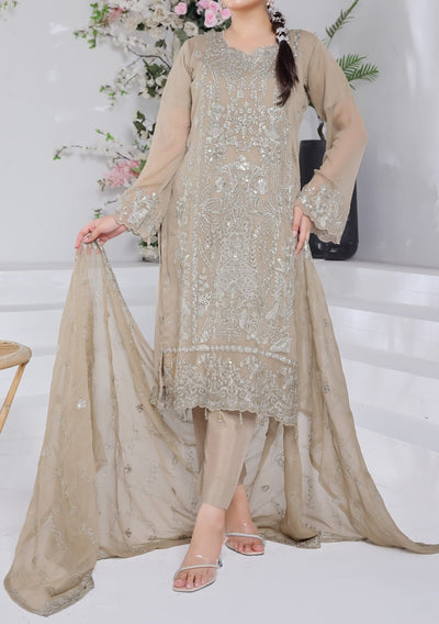 Bin Hameed Suffha Luxury Embroidered Chiffon Dress - db26664