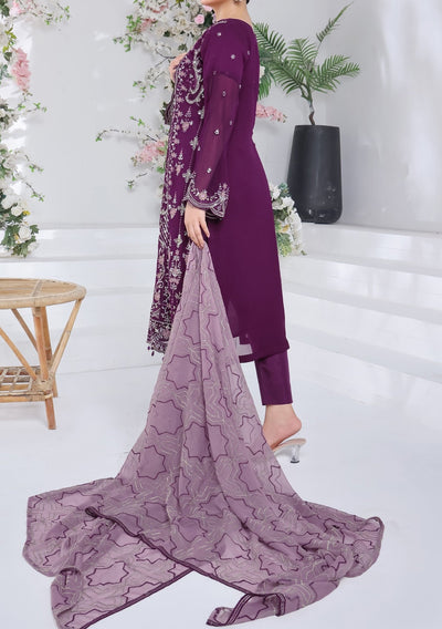 Bin Hameed Suffha Luxury Embroidered Chiffon Dress - db26670