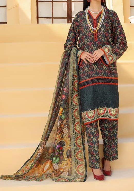 Bin Hameed Taniya Embroidered Viscose Dress - db26764