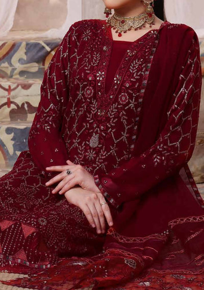 Bin Hameed Zalfaa Luxury Embroidered Chiffon Dress - db27856