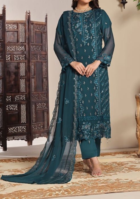 Bin Hameed Ziva Luxury Embroidered Chiffon Dress - db27647