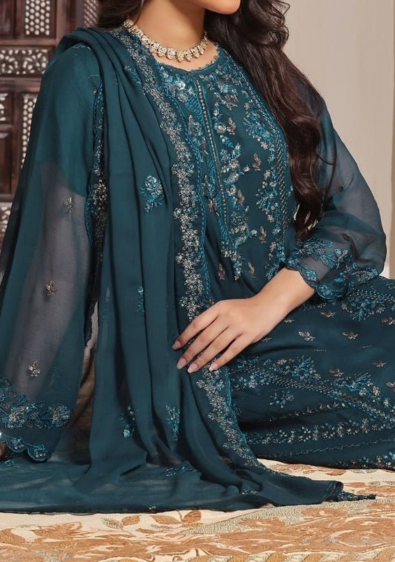 Bin Hameed Ziva Luxury Embroidered Chiffon Dress - db27647