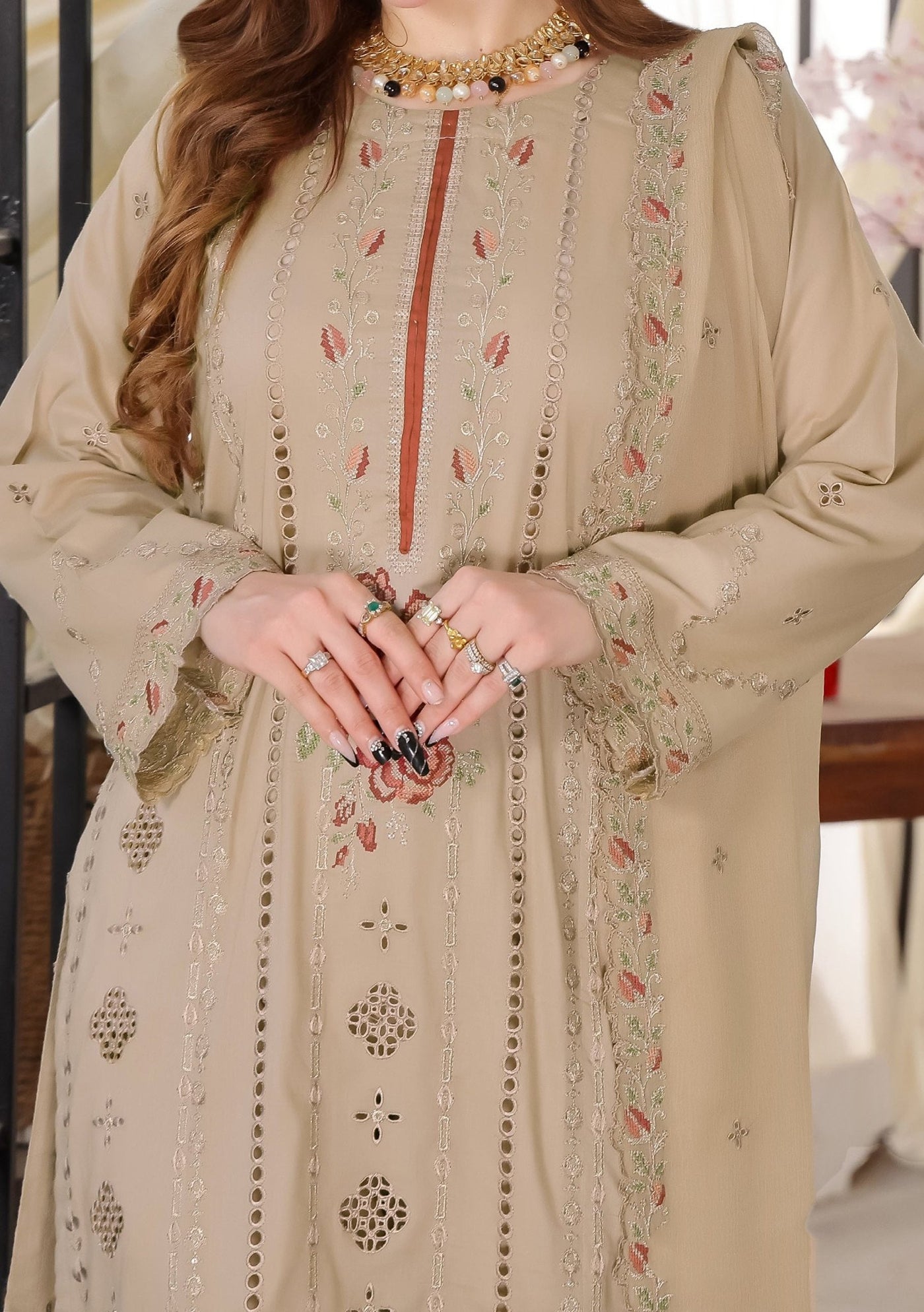 Bin Hameed Zoha Heavy Embroidered Lawn Dress - db26320